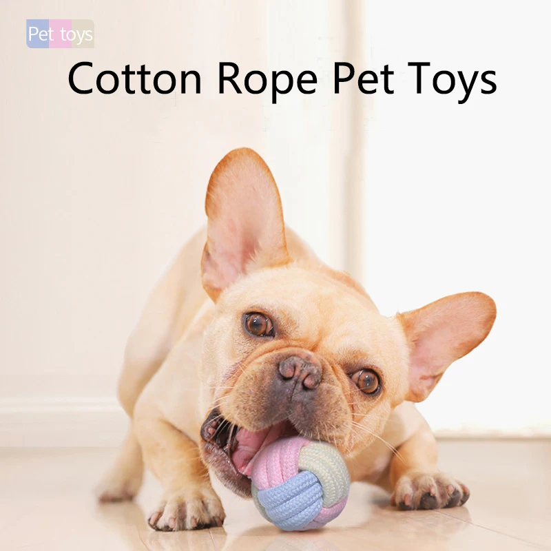 

Pet supplies new pet toys molars bite resistant cotton rope ball cat dog toys dog toys