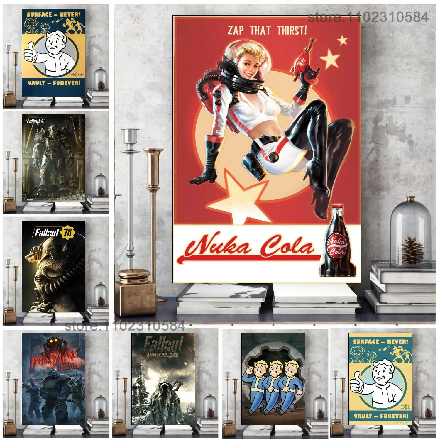 

Fallout 3 4 Game Wall Art Canvas Posters Decoration Art Poster Personalized Gift Modern Family bedroom Painting