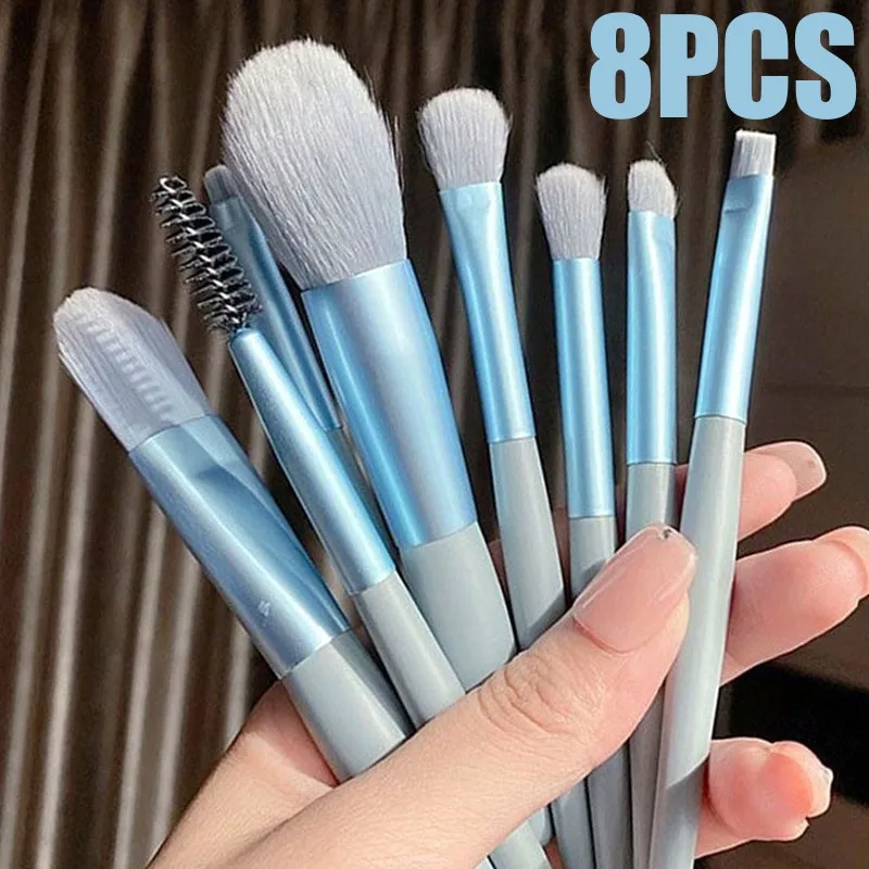 

New 8PCS Makeup Brushes Set Eye Shadow Foundation Women Cosmetic Brush Eyeshadow Blush Powder Blending Beauty Soft Make Up Tools