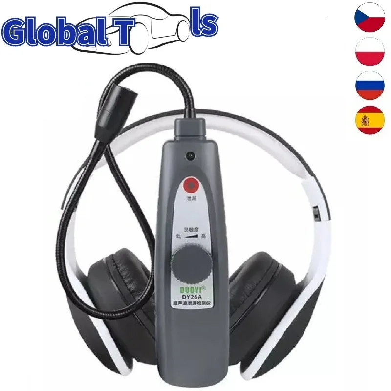 

Ultrasonic Leak Detector Tool DUOYI DY26A Ultrasonic Transmitter Flaw Detector Stethoscope Gas Water Leak Pressure Vacuum Probes