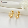 2022 New Simple Round Circle Gold Plated Hoop Earrings For Women Korean Fashion Ring Earrings Jewelry Accessories 5