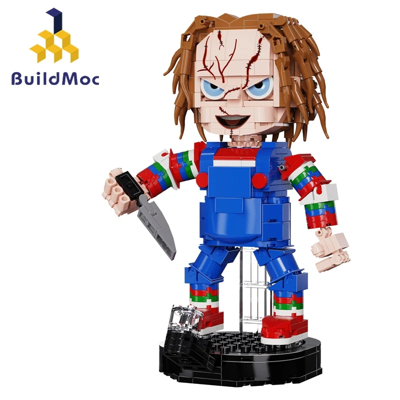 Buildmoc Ужасный фильм Детская кукла-убийца игровые фигурки набор строительных