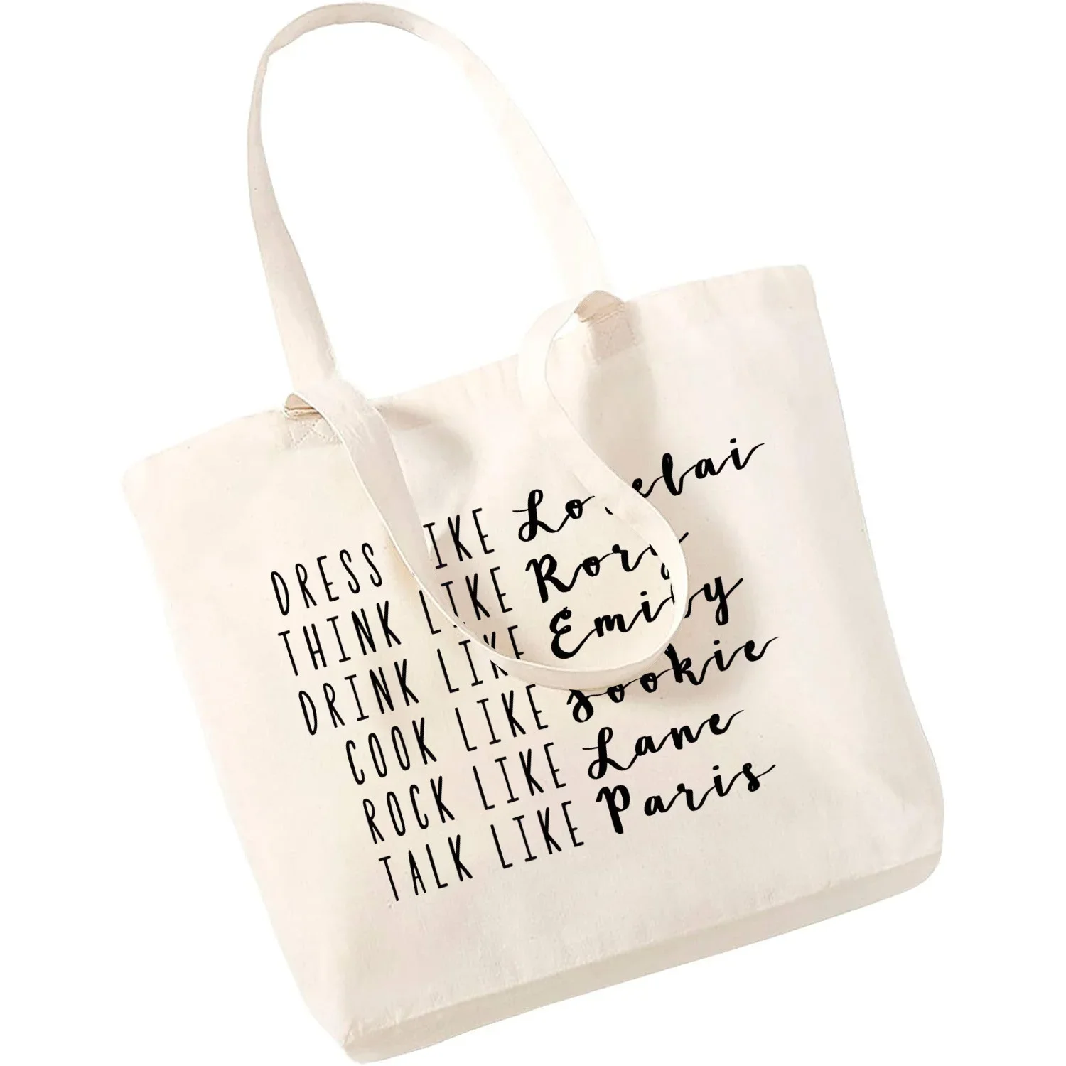 Женская Холщовая Сумка-тоут для покупок с принтом люка