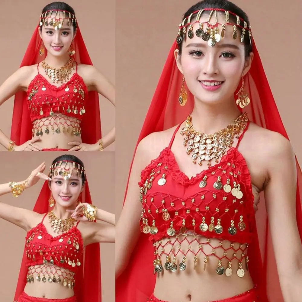 

For Thailand/India/Arab Nightclub Dance Wear Tassel Halter Bra Performance Top Belly Dance Bra Show Costumes
