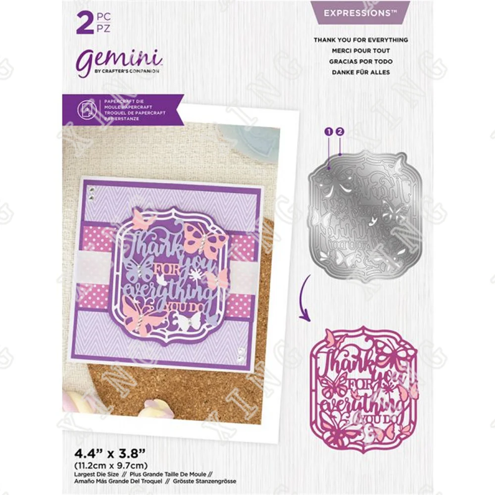 

2022 Spring Newest Molds Thank You for Everything Metal Cutting Dies Set Diy Scrapbooking Diary Card Sticker Decoration Moulds