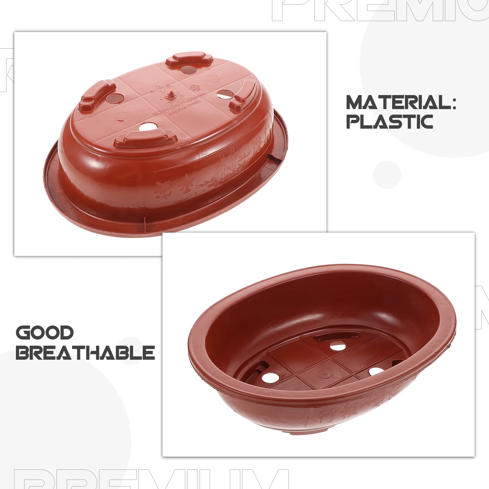 4 шт. пластиковый цветочный горшок бонсай овальные тренировочные горшки дерево