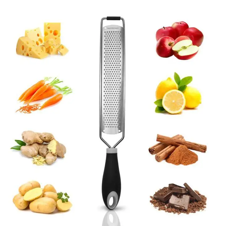 

Cheese Grater Hard Durable Slicer for Lemon Ginger Garlic Nutmeg Chocolate Vegetables Fruits Stainless Steel Knife Kitchen Tools