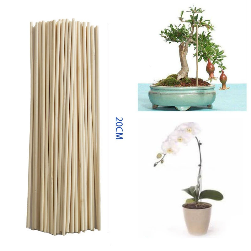 

50pcs/pack Bamboo Stick Plant Growth Support Rod Small Bonsai Branch Vine Gardening Sticks 30cm