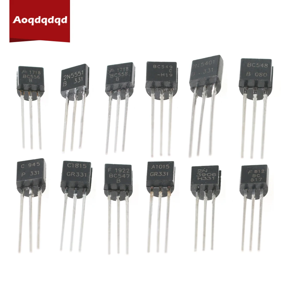 Набор транзисторов TO-92 480 шт./лот 24 значения BC327 BC337 BC517 BC547 BC548 BC549 2N2222 3906 3904 5401 5551 C945