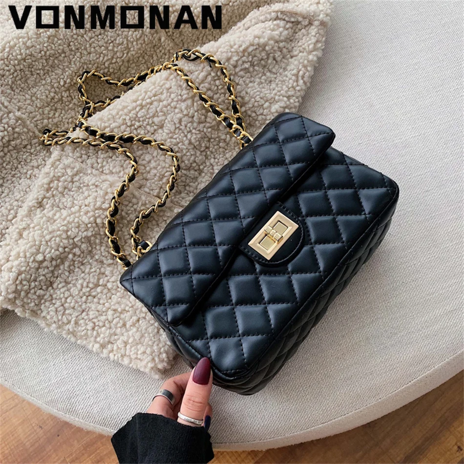 

Diamond Lattice INS Flap Chain Bag Soft PU Leather Shoulder Bags for Women 2022 Trending Ladies Crossbody Bag Brand Designer Sac