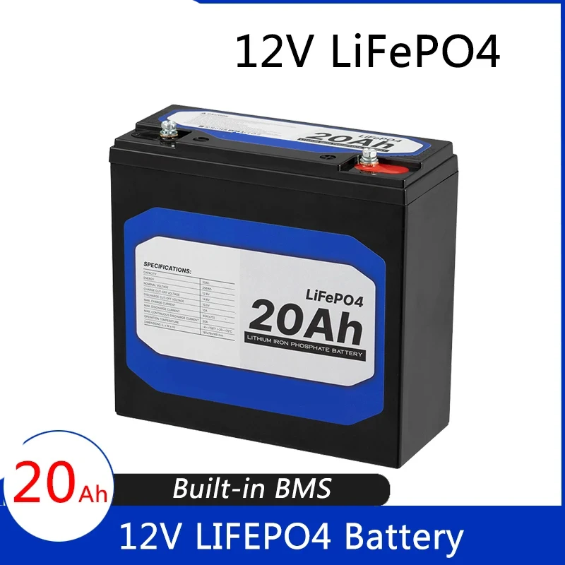 

New 12V 20Ah LiFePo4 Battery Lithium Iron Phosphate 12V 24V LiFePo4 Rechargeable Battery for Kid Scooters Boat Motor No Tax