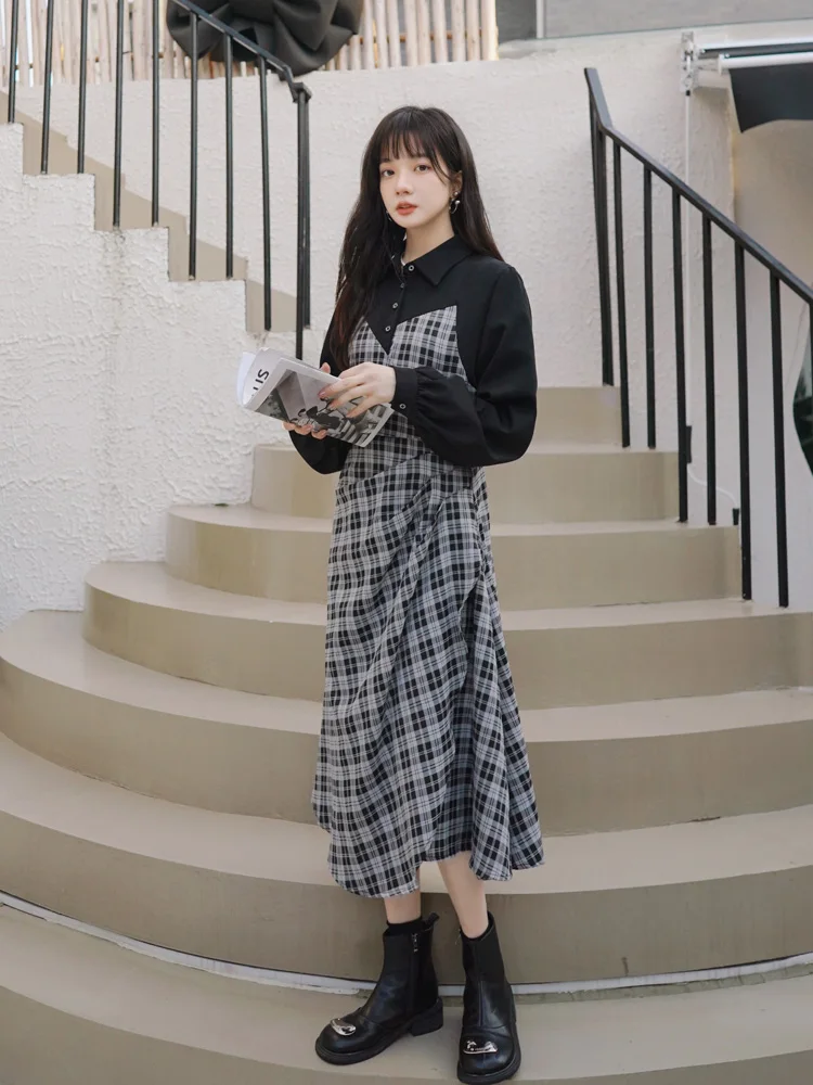 

COIGARSAM Dresses Women Spring 2022 New Pleated Dress Dropshipping