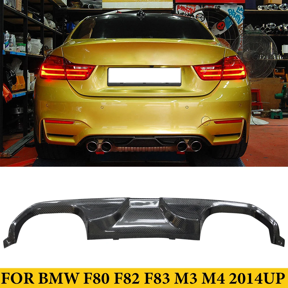 

For BMW F80 F82 F83 M3 M4 2014UP Carbon Fiber AK Style Rear Bumper Lip Diffuser Spoiler Car Styling