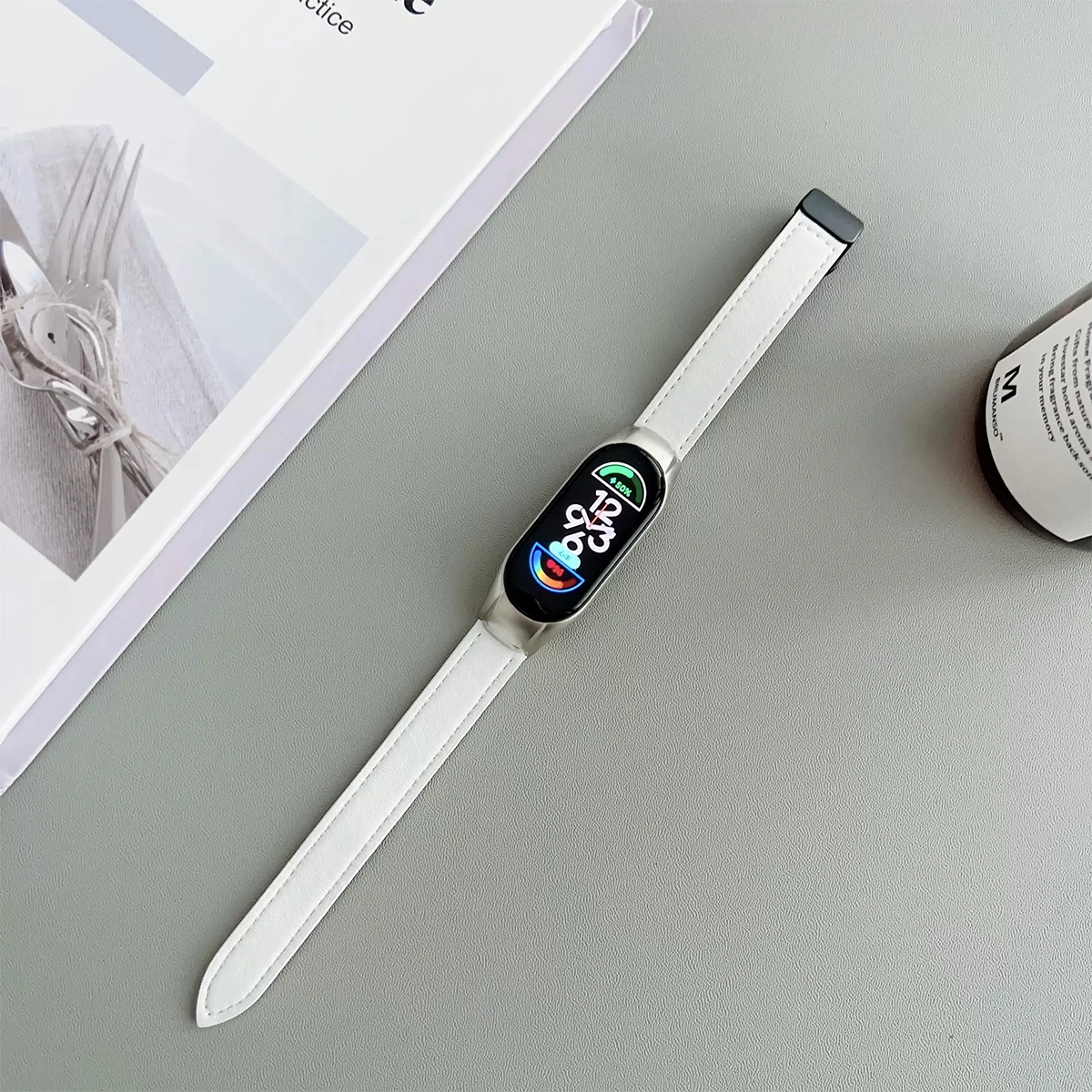 Leather Bracelet for Xiaomi Mi Band 7 6 Magnetic Buckle Strap Metal Case Watch Wrist Strap for Xiaomi Mi Band 3 4 5 Accessories