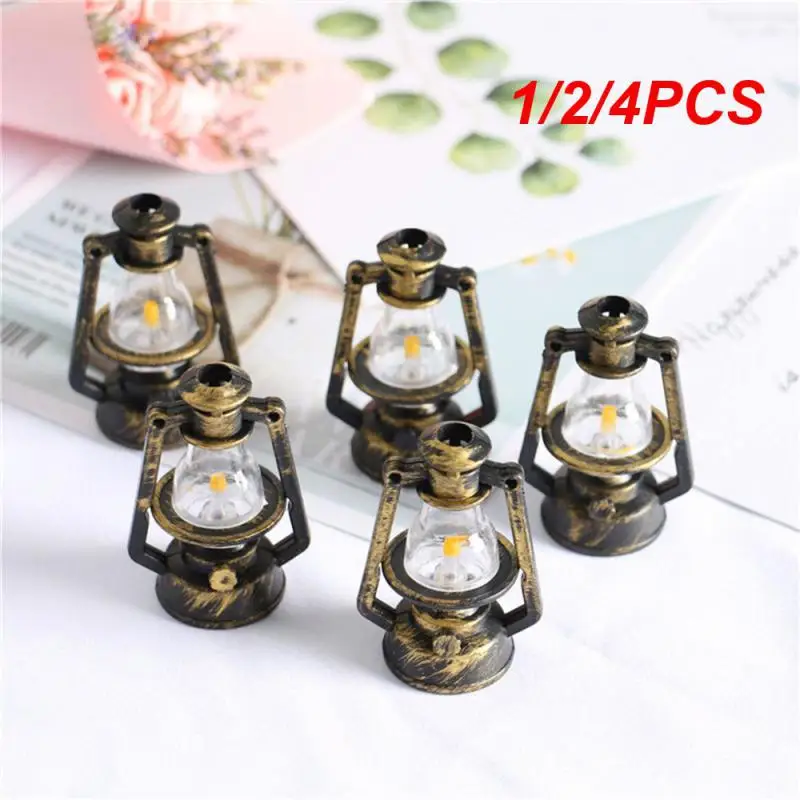 1/2/4 шт. 1:6 масштаб в стиле ретро миниатюрная масляная лампа аксессуары для