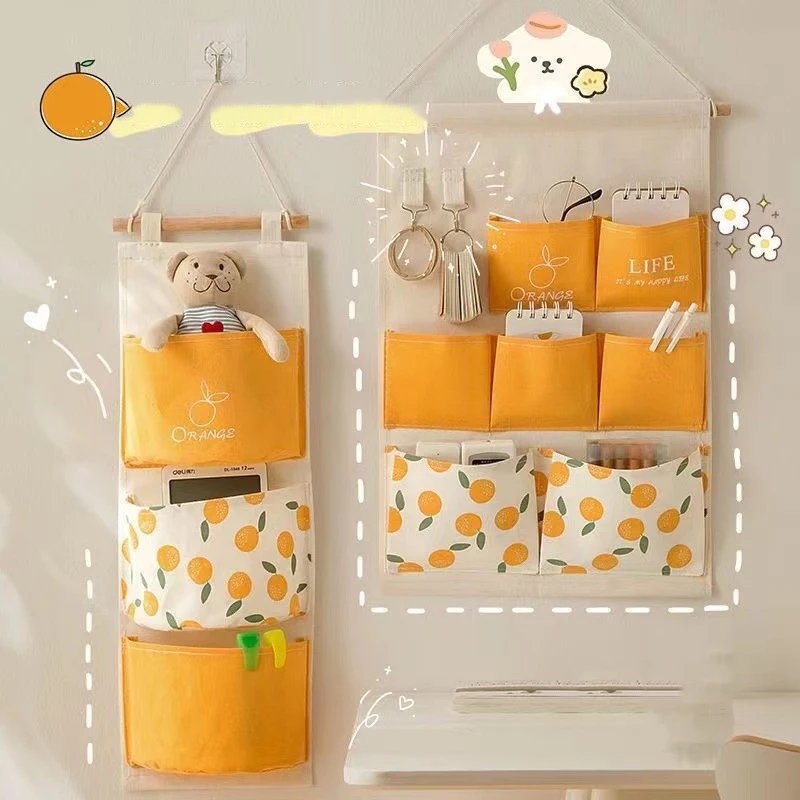 

3/7 Grid Storage Bag Wall Mounted Closet Door Wardrobe Organizer Multi-Pocket Wall Pouch Hanging Cosmetic Toy Sundries Container