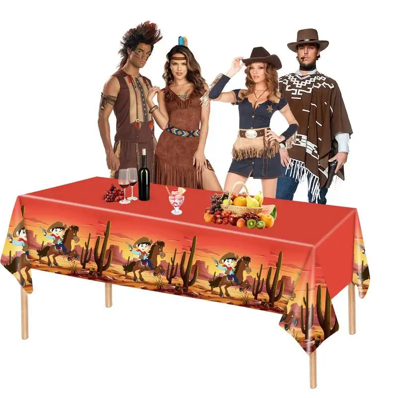 

Pastel Tablecloth Cowboy Party Tablecloths For Rectangle Tables Birthday Party Table Covers For Birthday Party Decorations