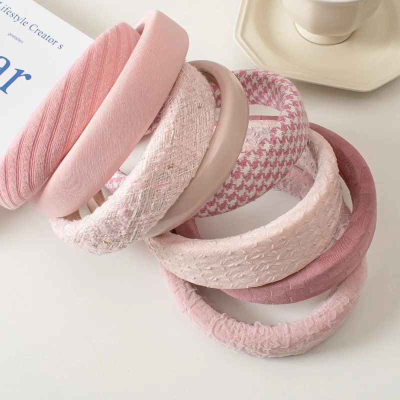 Модный женский розовый обруч для волос милый высокого давления с изображением