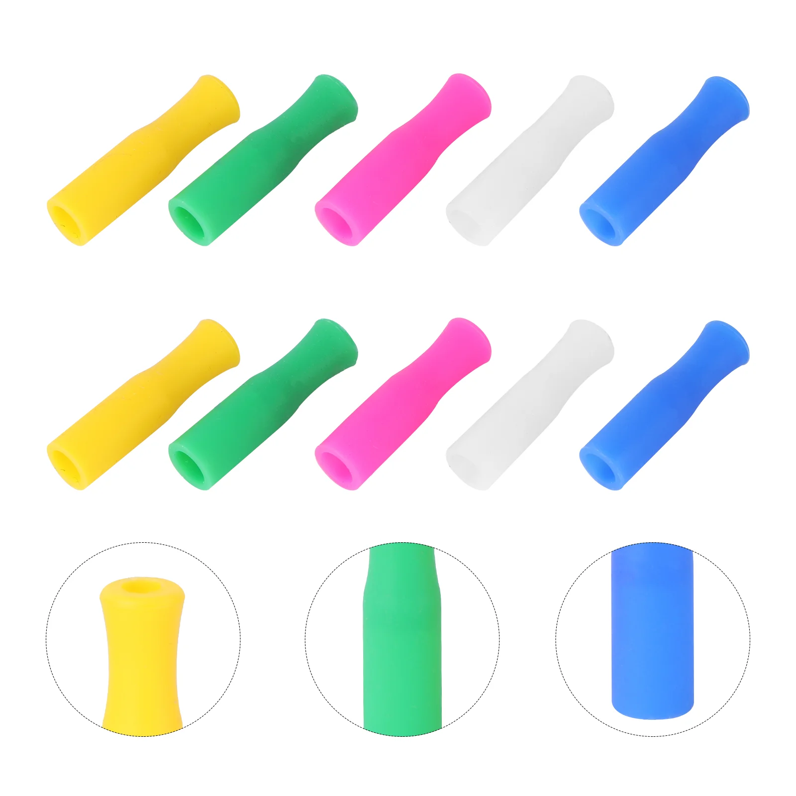

Silicone Straws Tips Cover Metal Drinking Straw Reusable Stainless Steel Multicolorgrade Rubber Lips Teeth