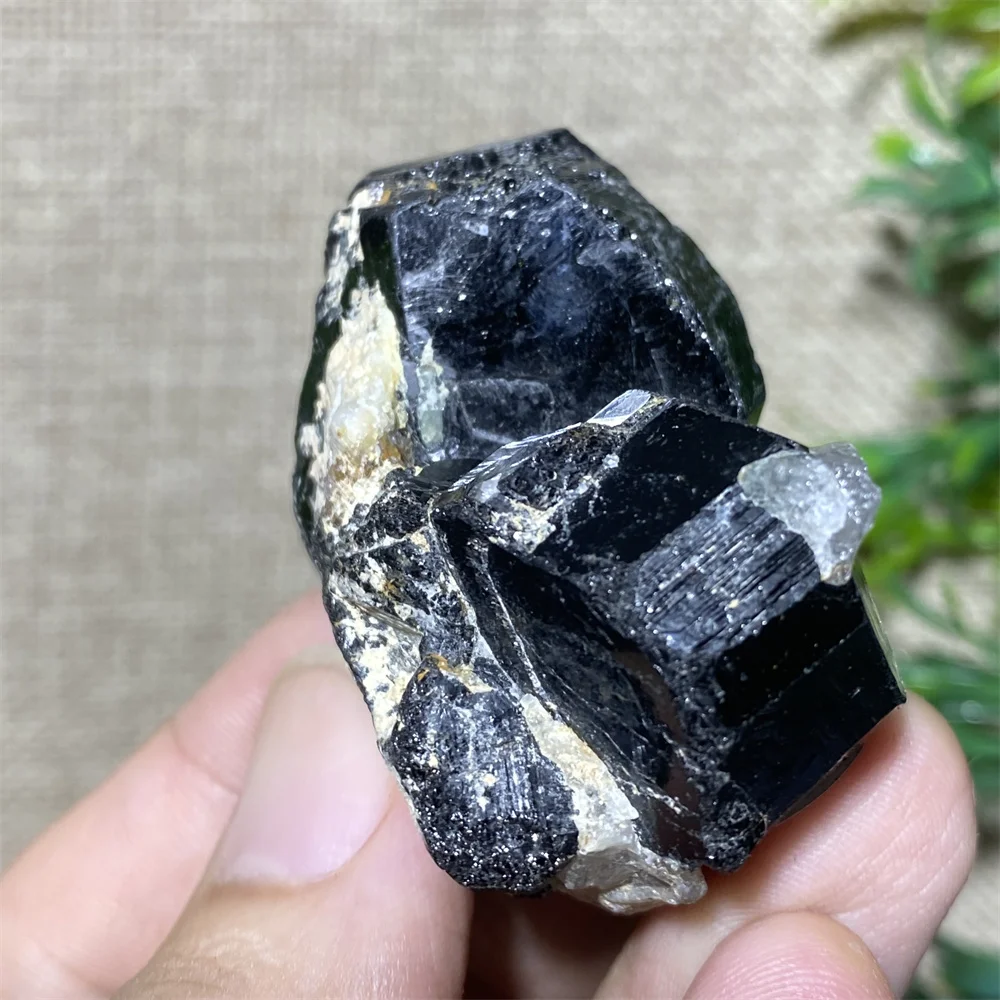 Натуральный кристалл необработанный черный турмалин образец рейки качественный