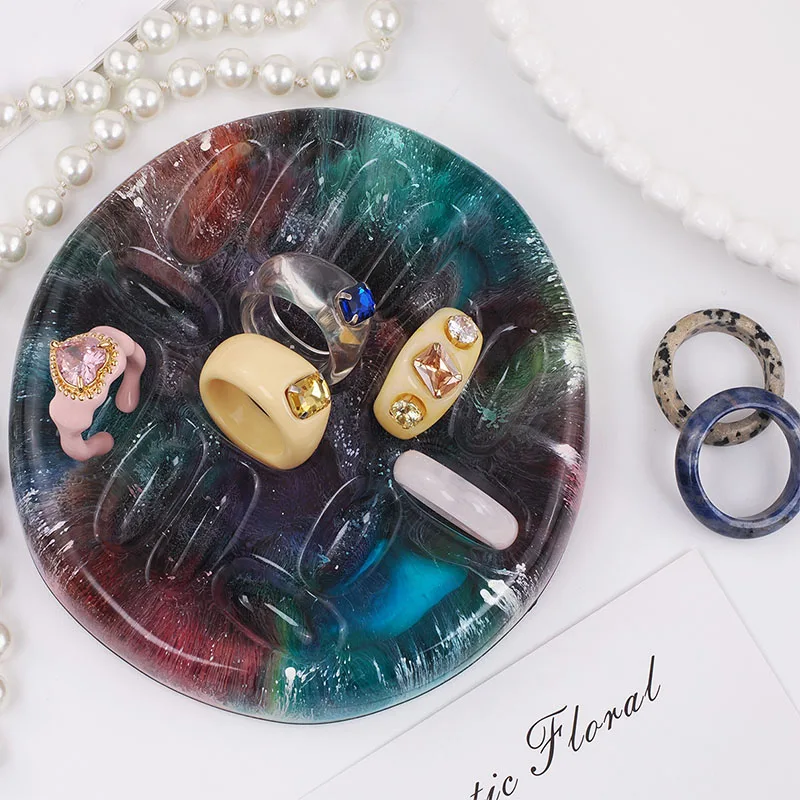 DIY кристаллическая эпоксидная силиконовая форма круглая кольцевая держатель