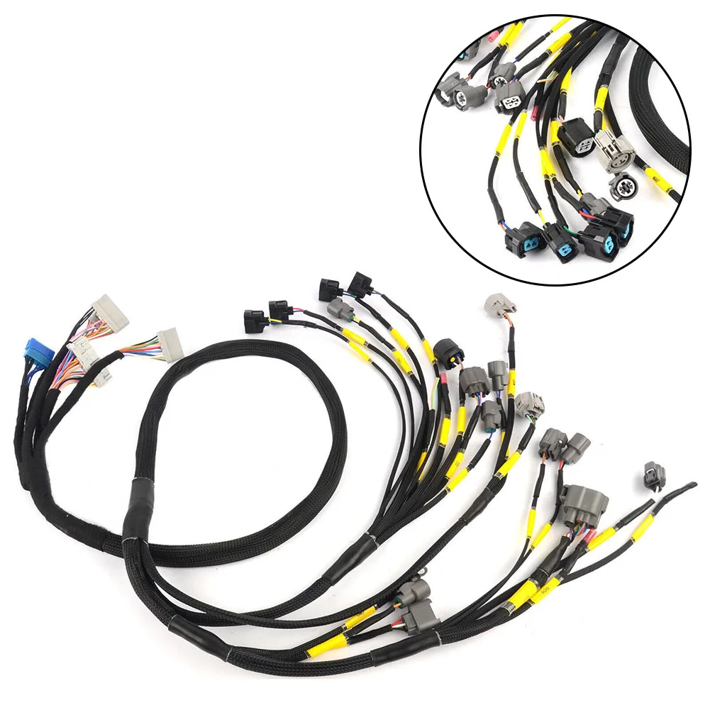 

Car Engine Harness Black Plastic For Honda Civic Integra B16 B18 D16 Budget D & B-Series Assembly Parts Engine Wiring Harness