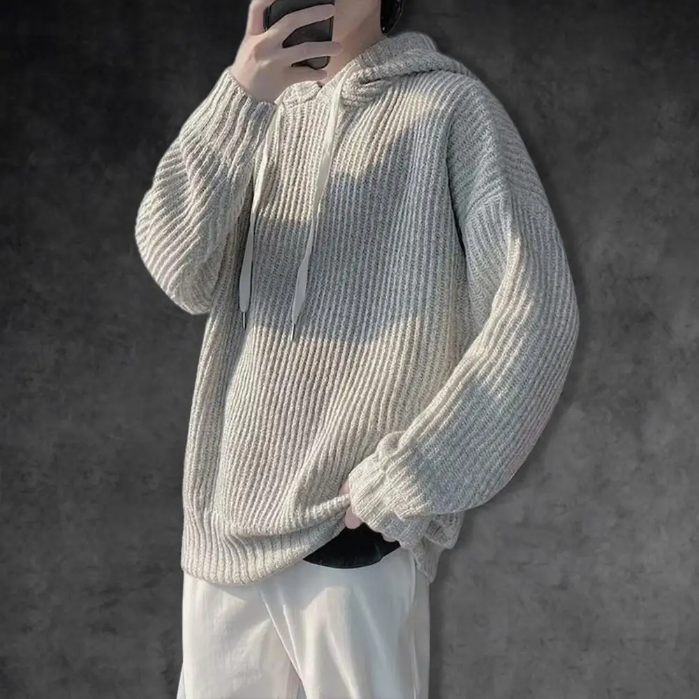 

Длинный рукав эластичный ветрозащитный Повседневный пуловер с капюшоном Теплый трикотажный свитшот с капюшоном Свитшот повседневная одеж...