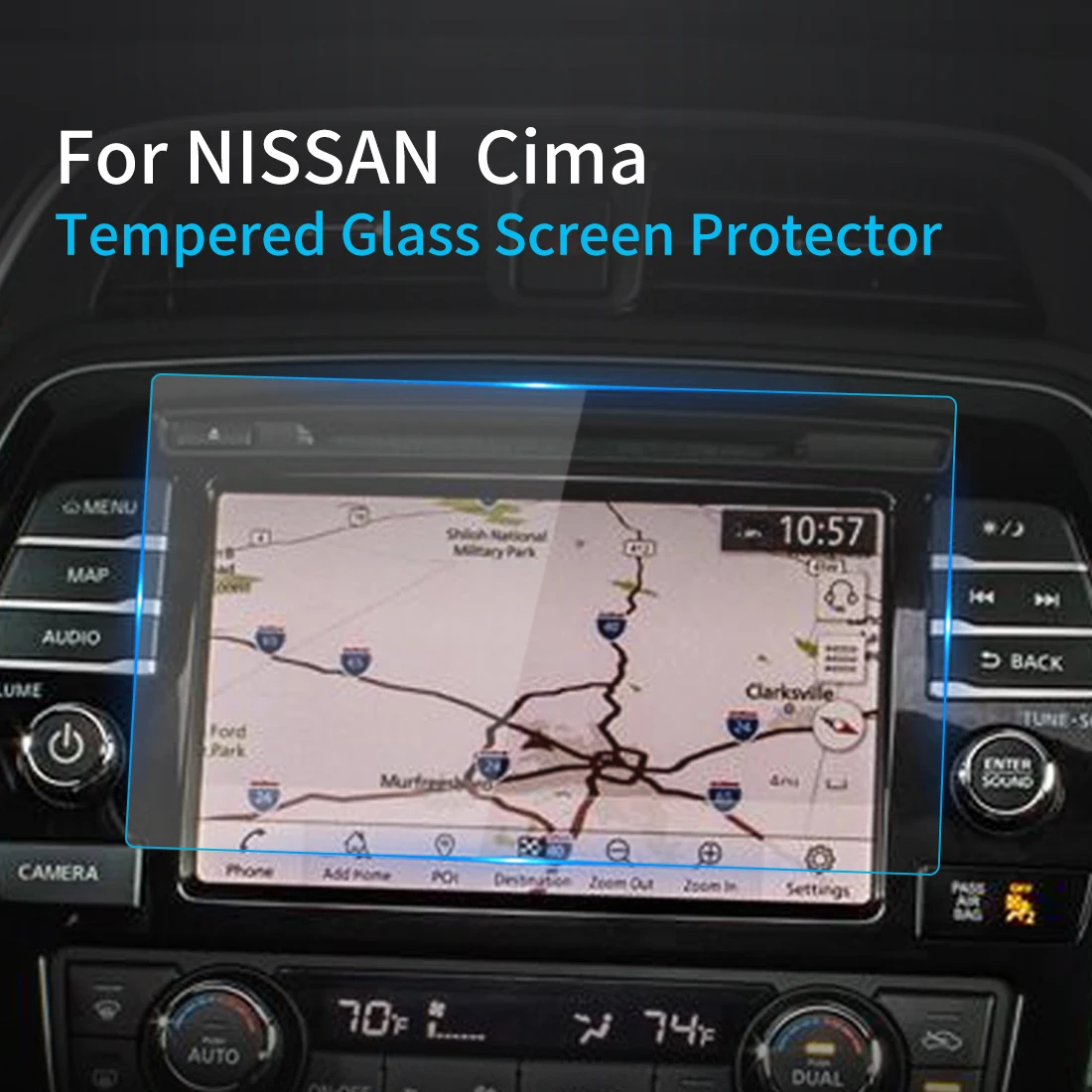 

Car Stickers Screen Protector For Cayplay Nissan Cima 2023 Display Tempered Glass Protective Film Navigation Auto Accessories