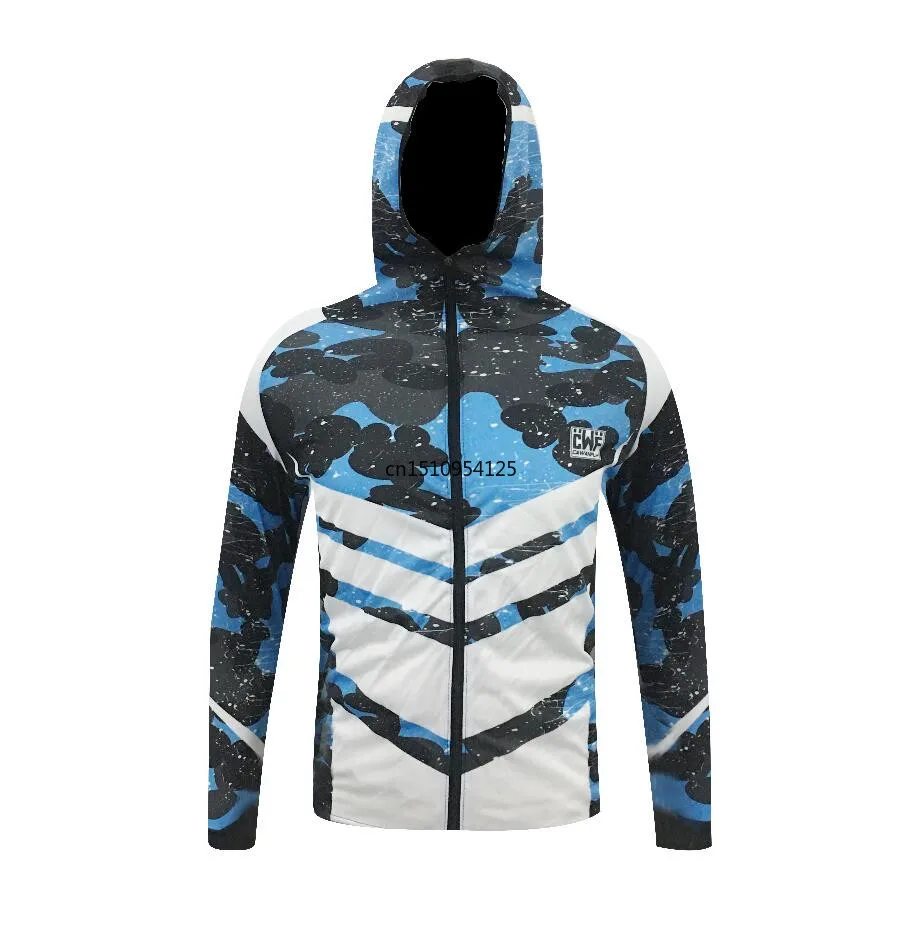 

Breathable Hiking Outdoor Sports Jersey Hooded Men's Printing Sun-Protection Fishing Anti-UV UPF 50+ Fishing Clothes