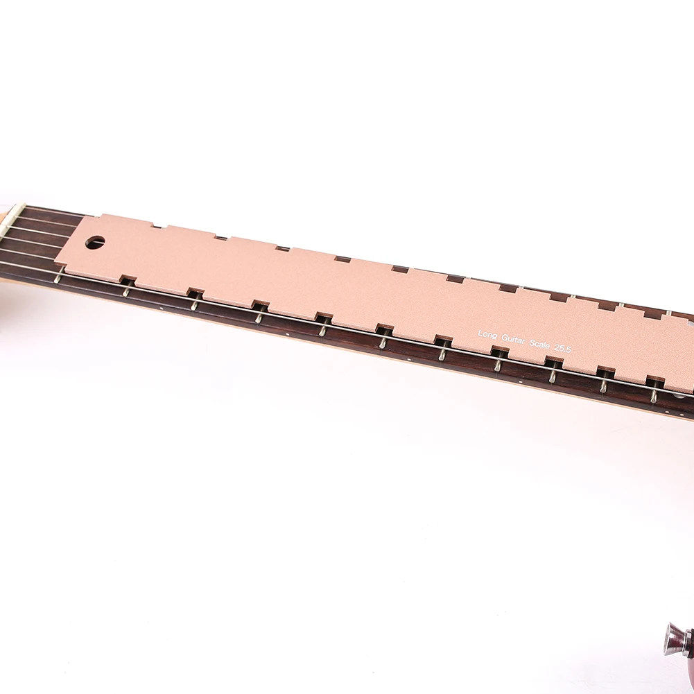 

Guitar Neck Notched Straight Edge Luthier Tool Fretboard Measuring Ruler Gauge Dual Scale Measur Neck Ruler Electric Guitar Part