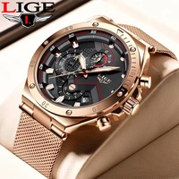 2022 new lige mens watches fashion chronograph date quartz watch men casual waterproof sports wristwatch relogio masculinobox