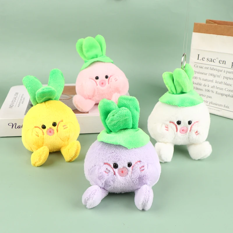 

Lovely Cartoon Plush Vegetable Doll Keychain Cute Stuffed Cabbage Dolls Toys Key Holder Backpack Pendant Party Favor Gifts