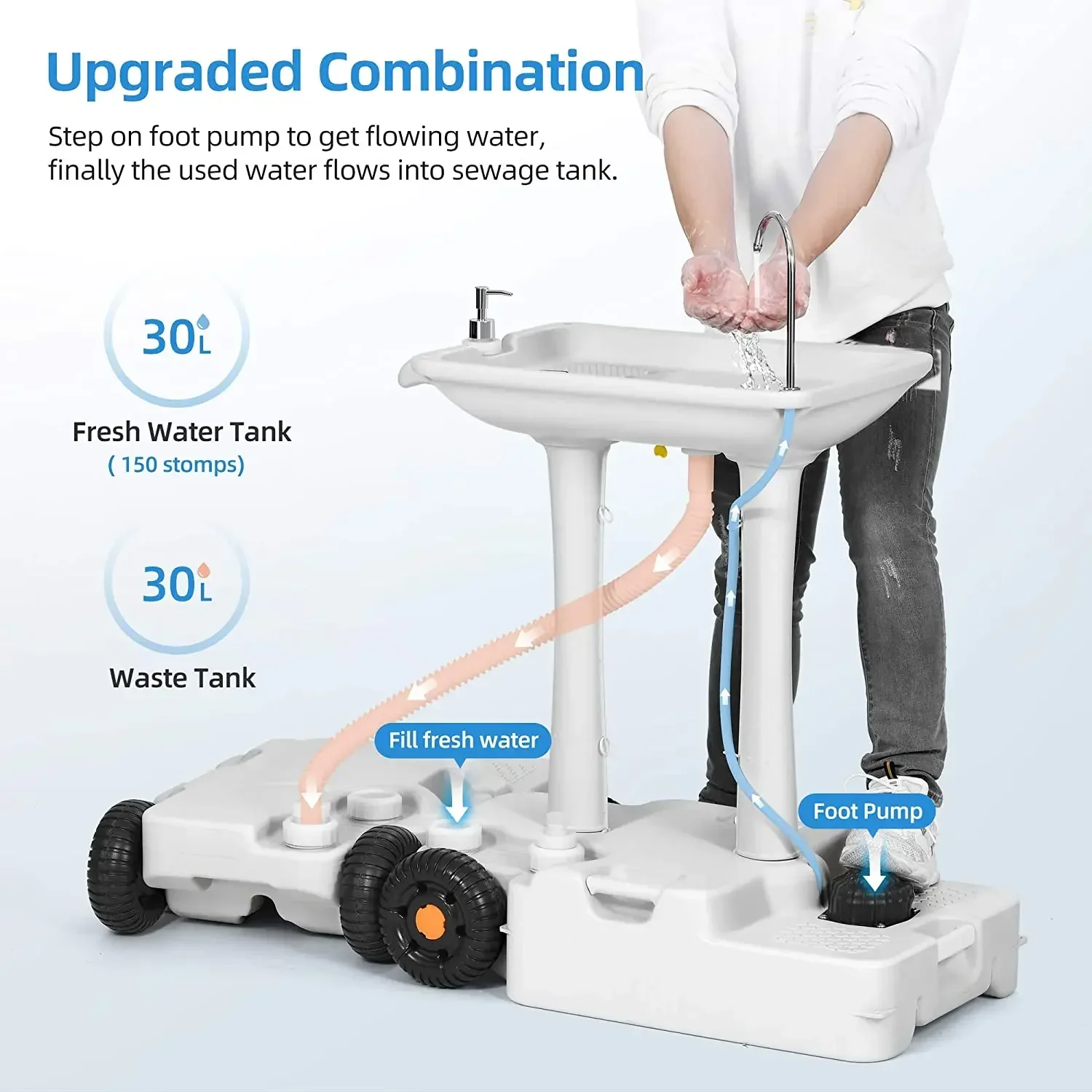 Портативная подставка для ручной стирки раковина кемпинга станция мытья рук