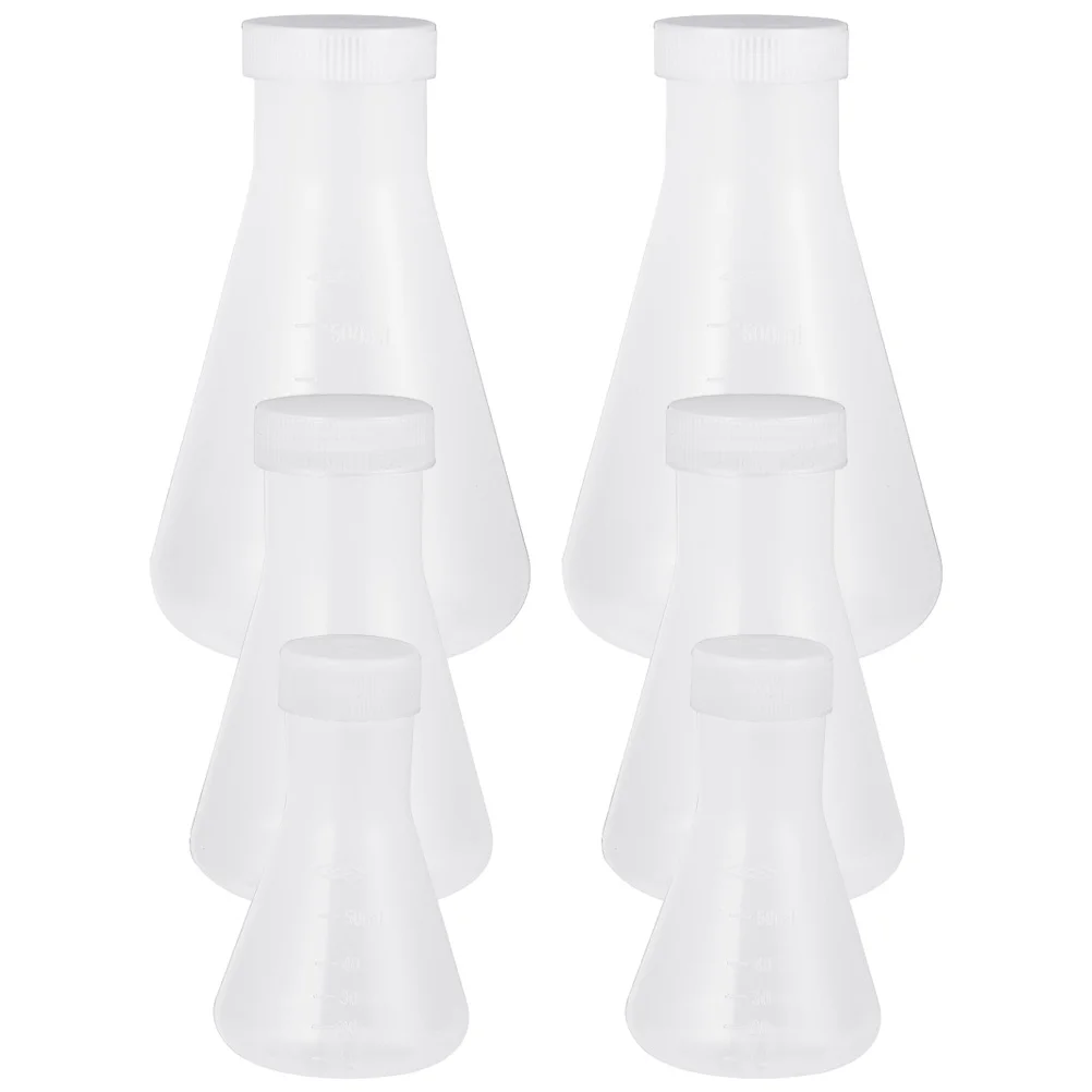 

6pcs Flask Conical Flask For Laboratory Students Experiment Chemistry