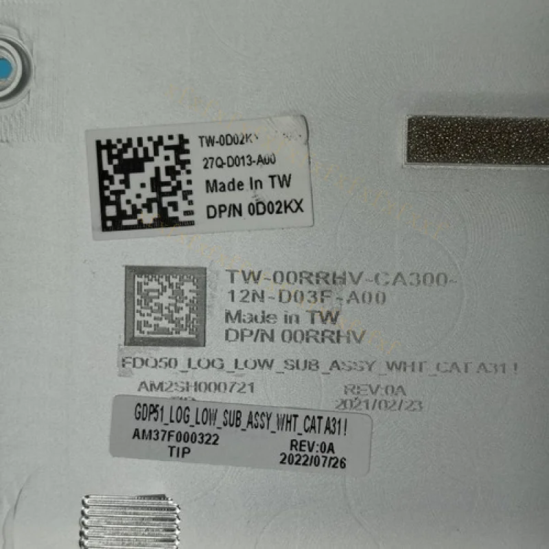 Нижняя крышка корпуса для ноутбука Dell XPS 15 9510 0D02KX D02KX AM2SH000721 (art.: 3920d4d5beff0) - 3920d4d5beff0