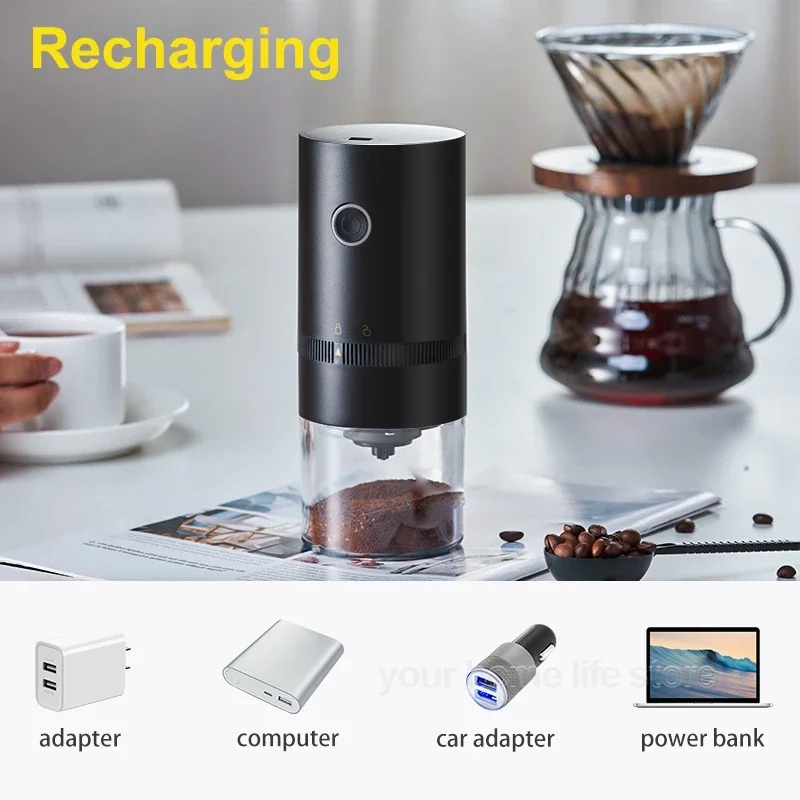 Портативная Электрическая Кофемолка С USB-питанием Керамические Заусенцы