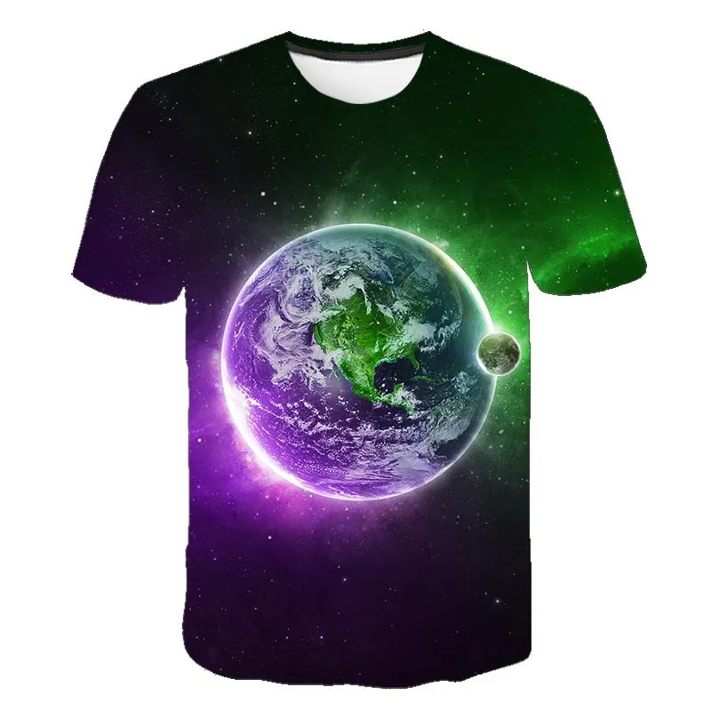 

Spiral Milky Way Teengaer Boys Harajuku Streetwear T-shirt Kids Classic O-neck Short Sleeve Tees Girls Beautiful Universe Tops