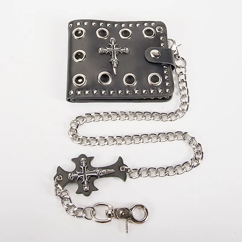 Мужской/женский кошелек-клатч из ПУ кожи с цепочкой