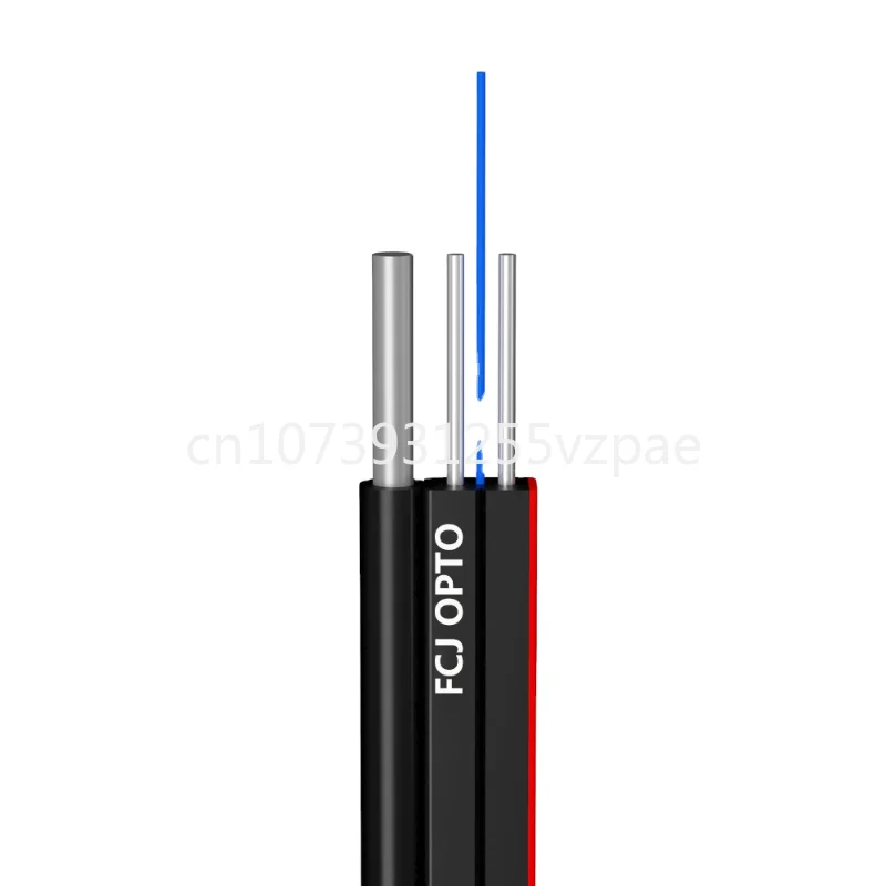

FTTH drop cable manufacture 2core G657A2 steel wire messenger