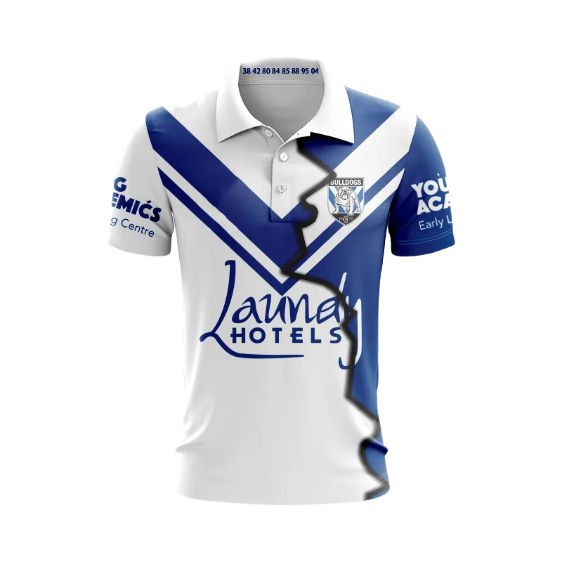 Домашняя рубашка поло Canterbury Bankstown Bulldogs 2024.