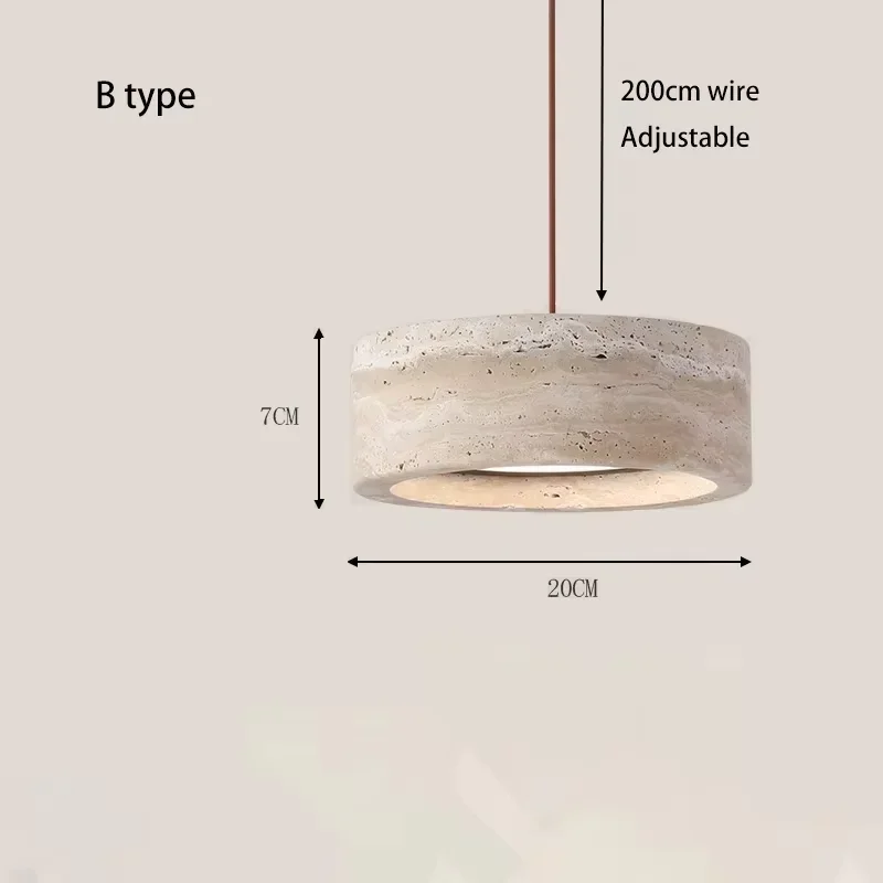 Подвесные светильники CHUBAN из травертина, желтые