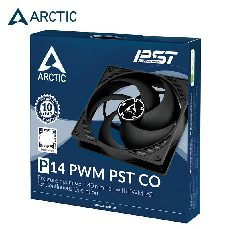 

ARCTIC P14 PWM PST CO 4-контактный PWM,140 мм PC 14 см вентилятор компьютерный чехол кулер с двойным шарикоподшипником, бесшумный, черный