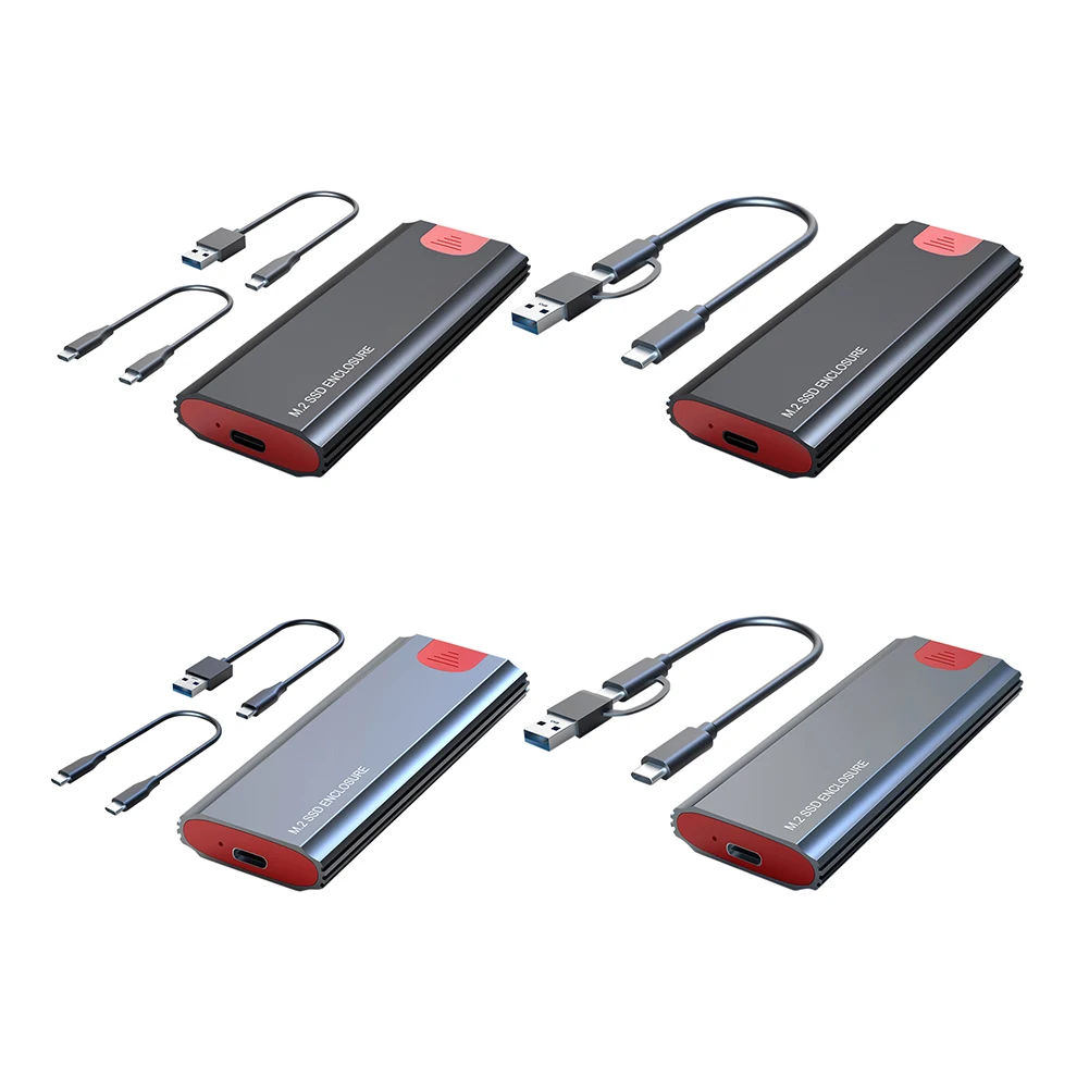 

Dual Protocol M2 Hard Drive Enclosure M.2 To USB Type C Adapter Box Mobile Hard Disk Box 2tb for Nvme Pcie Ngff Sata M/b Key Ssd