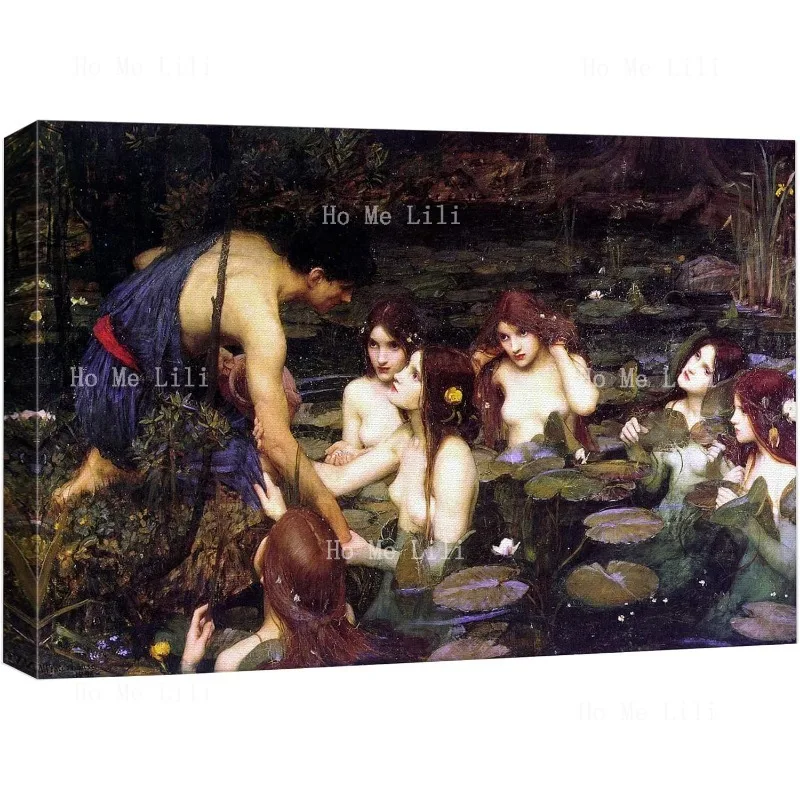 Hylas And The Nymphs 1896 Джон Уильям Вотерхаус настенное искусство знаменитая картина