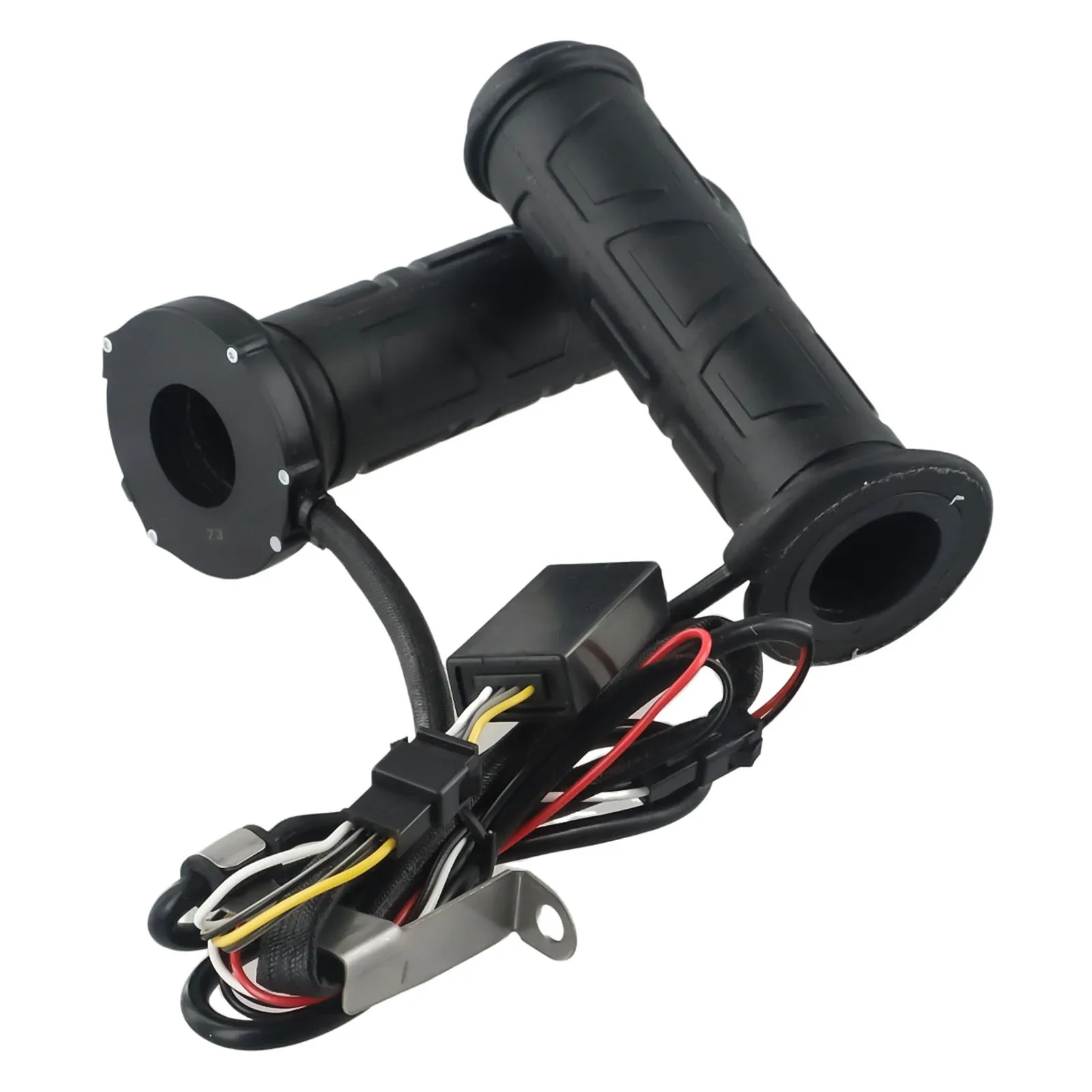 1 Пара Регулируемых Черных Мотоциклетных Рулей С Подогревом Набор Чехлов