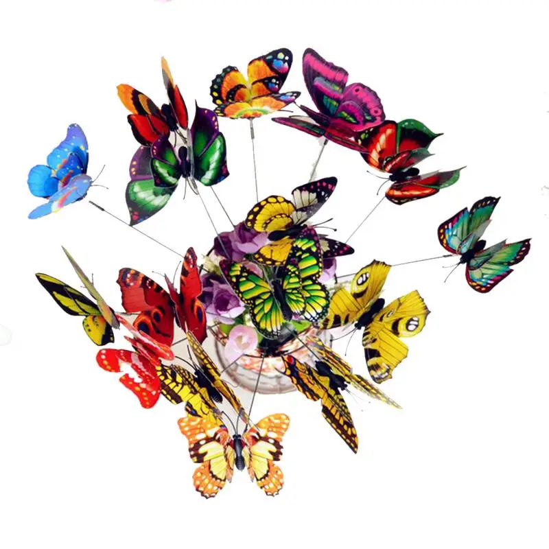 

PCS Artificial Butterfly Outdoor Garden Planting Flower Simulation Butterflies Decoration Yard Plant Lawn Decor Random Color