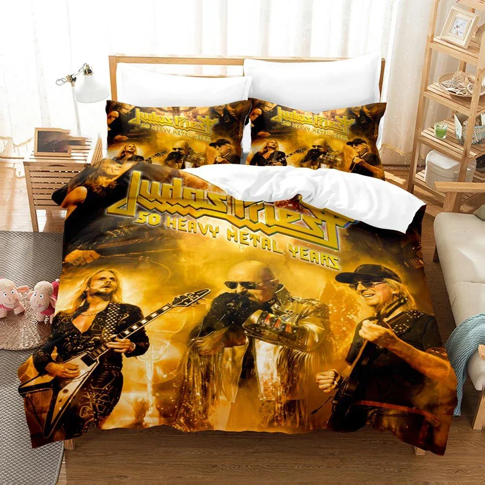 Hip Hop Band Judas Priest Bedding Set Duvet Cover Bedroom Comforter Single Twin King ​Size Quilt Home Textile 2/3PCS