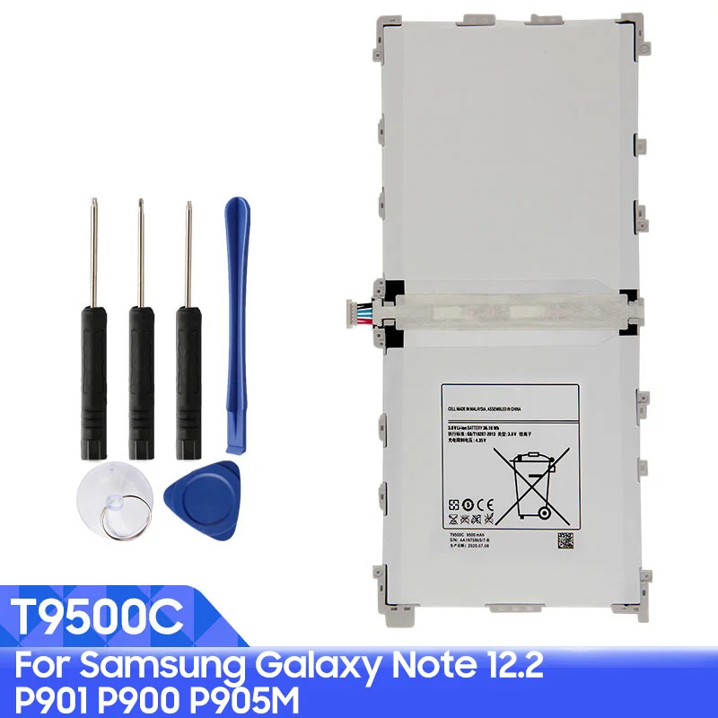 

Replacement Tablet Battery T9500C For Samsung Galaxy Note 12.2 P900 P901 P905 SM-T900 SM-P905 T9500E T9500U T9500K 9500mAh
