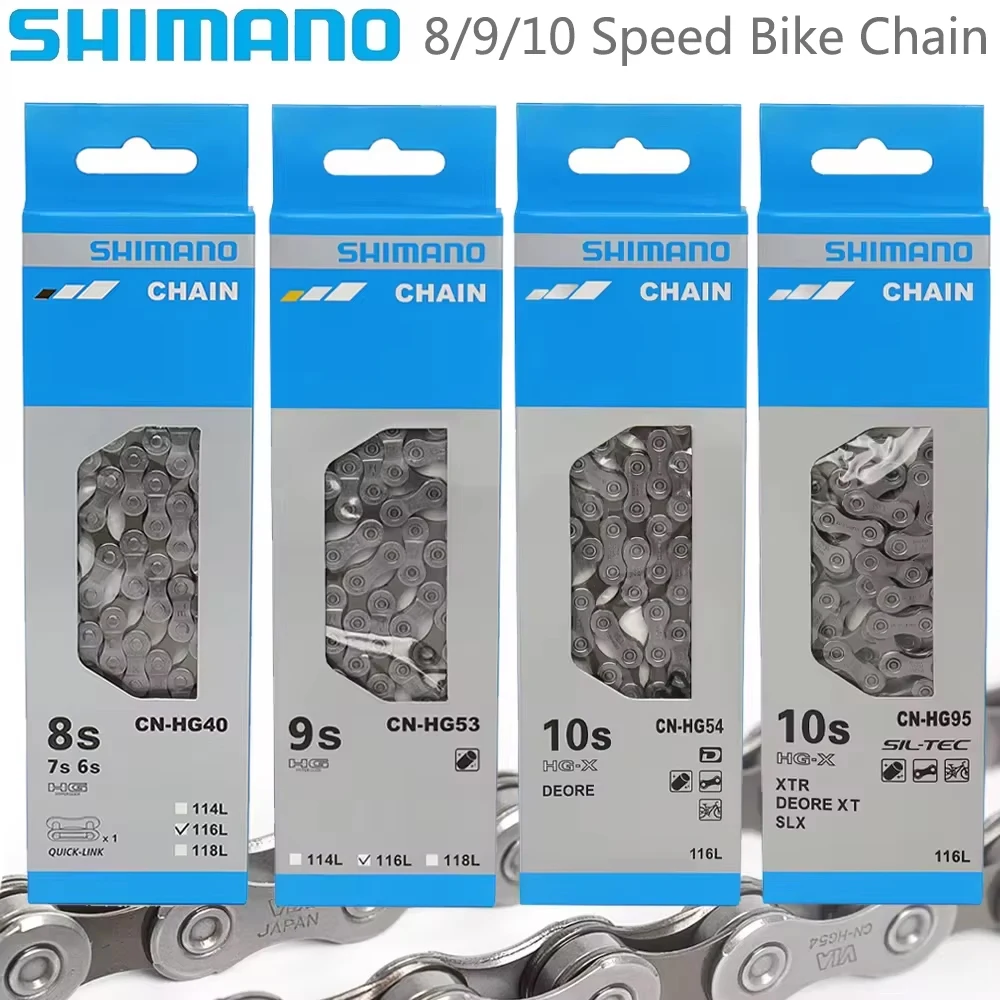 Велосипедная цепь SHIMANO CN HG40 HG53 HG54 HG95 6/7/8/9/10 Speed HG 116L для горного велосипеда