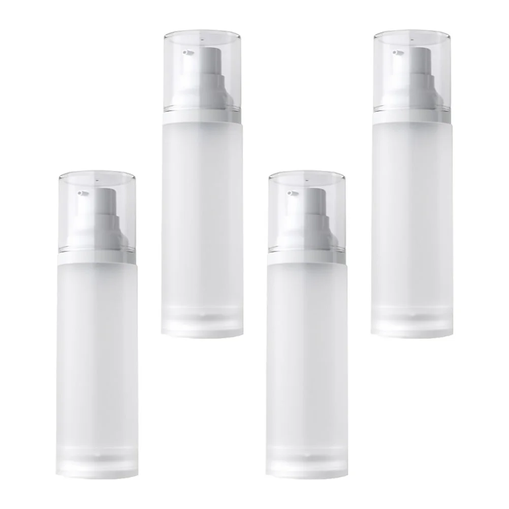 

4pcs Airless Pump Bottle Empty Travel Plastic Cosmetic Bottle Dispenser Container